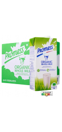 Promess Organic UHT Fresh French Milk - Full Cream (1L) - Carton